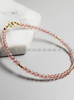 ciel原创手工天然手链女极细项链