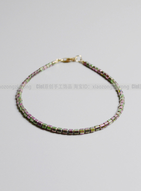 Ciel黑胆石极细2mm原创手链