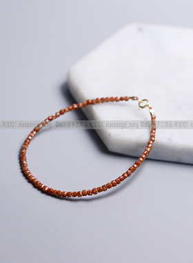 Ciel原创设计手工金砂石手链