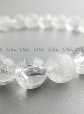 CIEL原创手工白色爆花水晶手链冰裂手串夏日清爽颜色清新送闺蜜女