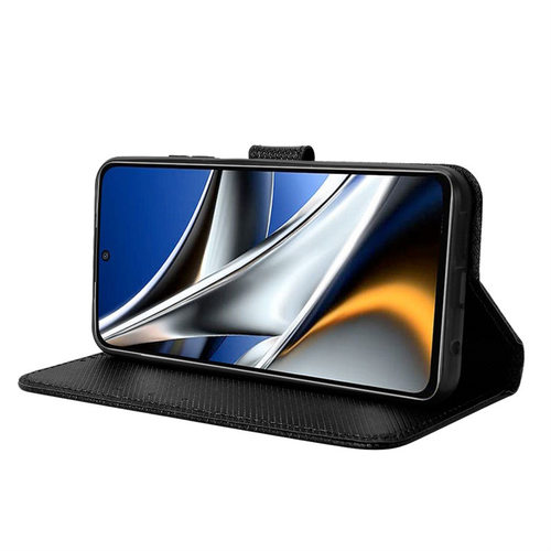 适用于小米Poco X4 Pro 5G手机壳M4Pro 4G翻盖插卡皮套防摔挂绳 - 图1