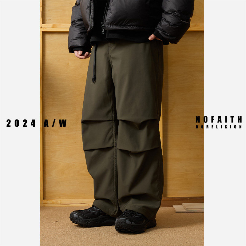 NOFAITH春季伞兵裤男日系复古直筒宽松阔腿工装休闲长裤潮无信仰,淘宝优惠券,粉丝福利购,淘宝优惠卷