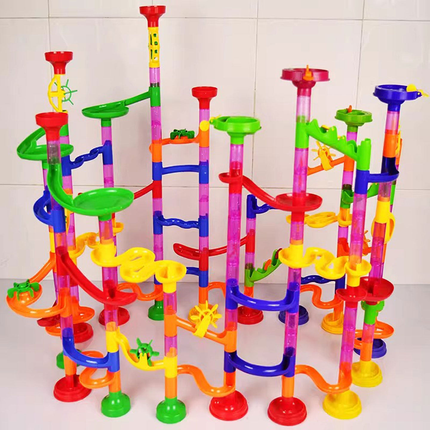 儿童滚珠轨道玩具男孩拼装拼接益智滑道管道弹珠滚球宝宝拼图积木,淘宝优惠券,粉丝福利购,淘宝优惠卷
