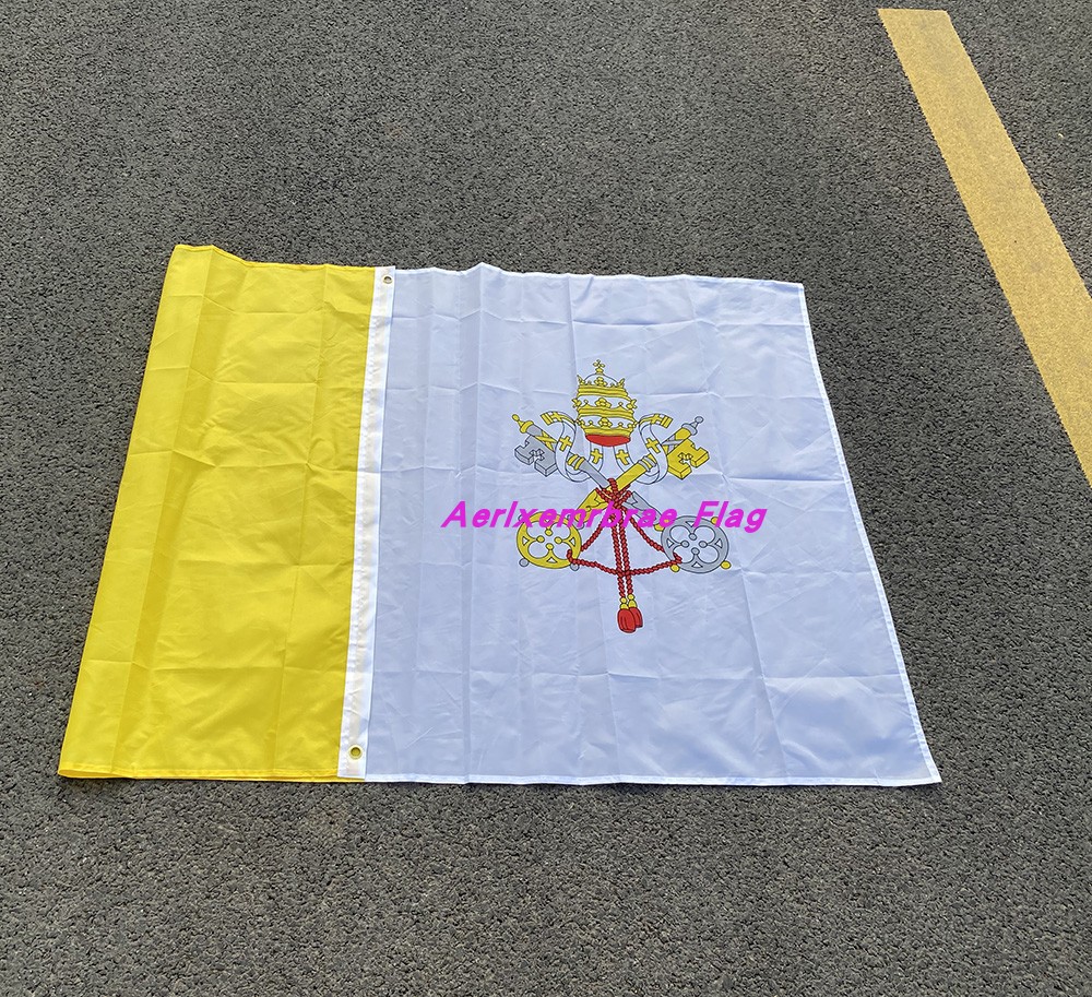 4号世界各国国旗涤纶布国庆节日90x150梵蒂冈国旗  Vatican Flag - 图3