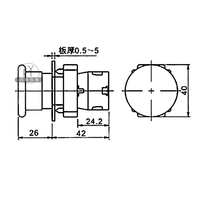 一佳急停按钮XB2-01ZS推锁旋放BS542蘑菇头紧急故障停止开关22mm - 图0