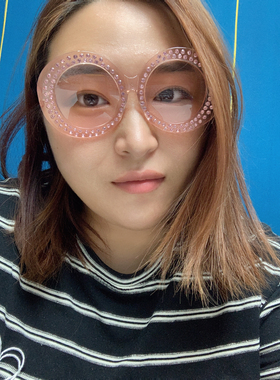 国际工厂/夜晚雨天戴满钻重工奢华复古风女王气质太阳镜墨镜LC031