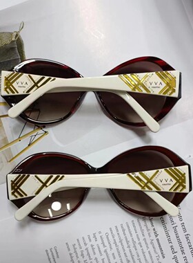 VIVIa/出口西班牙/世界工厂太阳镜欧版板材椭圆复古风简约墨镜