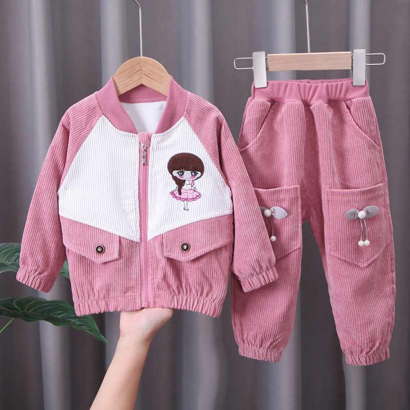 2024年女童套装新款童装套装女童洋气春装韩版女宝宝时髦两件套