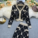 Осенний трикотажный весенний комплект для отдыха, в стиле Шанель, коллекция 2023, городской стиль