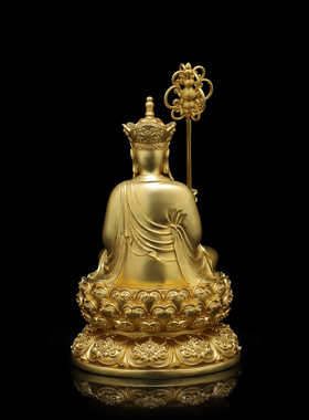 汉版铜质地藏三寸桌面车载摆件