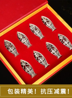 足银居家摆件八吉祥礼品足银