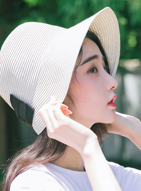 草帽小清新女防晒透气