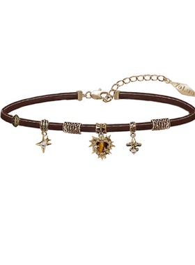 复古美拉德日月星芒多层叠戴项链