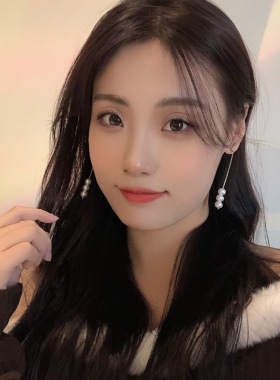 S925银针韩国高级感长款珍珠流苏气质耳坠女百搭精美耳环1Y376