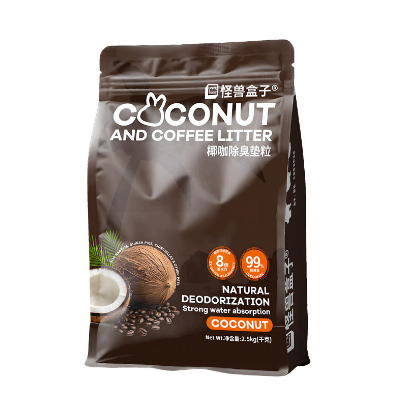 怪兽盒子椰咖垫砂木粒除臭去尿骚吸水兔子龙猫豚鼠宠物垫料0甲醛,淘宝优惠券,粉丝福利购,淘宝优惠卷