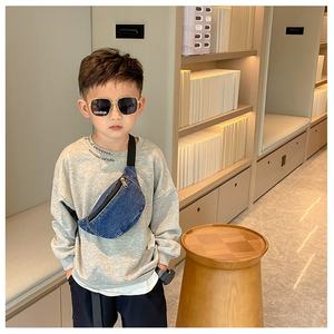 超火儿童YOK迷你外小腰包独特尚出男童运动斜挎包时宝宝小童布帆