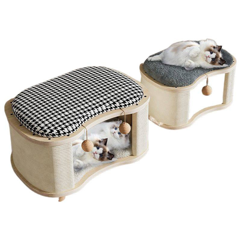 猫窝凳子一体四季通用大尺寸室内猫别墅封闭式猫抓板猫窝凳子可坐,淘宝优惠券,粉丝福利购,淘宝优惠卷