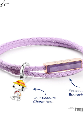 Crudo情侣史努比合作款皮革手绳