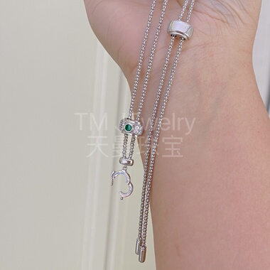 天曼｜意大利进口复古百搭925银抽拉灯笼项链｜70CM｜任意搭吊坠