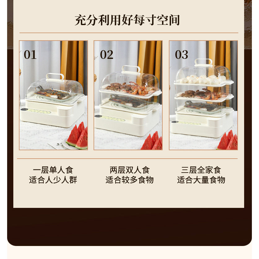110V美规电蒸锅家用多功能蒸笼大容量蒸锅香港用电蒸箱三层蒸汽锅,淘宝优惠券,粉丝福利购,淘宝优惠卷