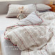Pastoral style flower full cotton wash cotton four-piece set