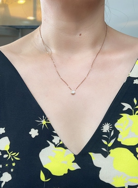 mini闪钻泡泡圆环吊坠项链女款2025新款爆款精致小众高级感锁骨链