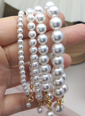 正圆小灯泡施家珍珠手链手串 女baby珠精致简约时尚百搭OL叠戴