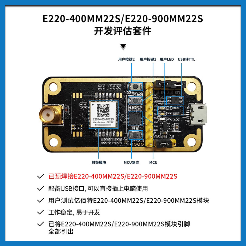 lora无线射频模块LLCC68芯片远距离低功耗433M\470M硬件二次开发-图1