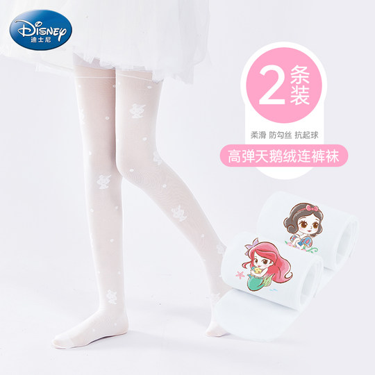 迪士尼爱莎公主儿童舞蹈袜夏季薄款女打底袜女童连裤袜打底裤丝袜