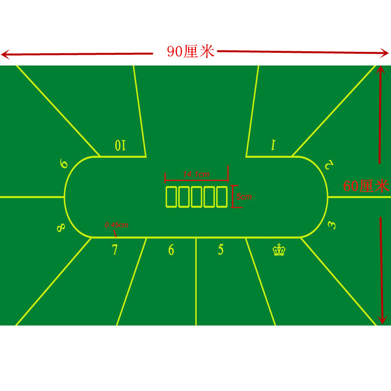 德州扑克桌子布庆凯游戏麻将棋牌筹码币牌无纺布台布德州扑克桌布