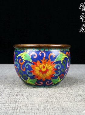 铜缸复古仿古景泰蓝珐琅彩招财