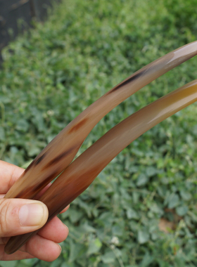 天然白牛角点穴棒通用拔经络脸面部眼穴位按摩棒美容刮痧拨筋棒女