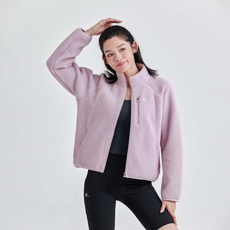 拓路者短款摇粒绒外套女款2025秋冬400G户外休闲时尚抓绒衣外套,淘宝优惠券,粉丝福利购,淘宝优惠卷