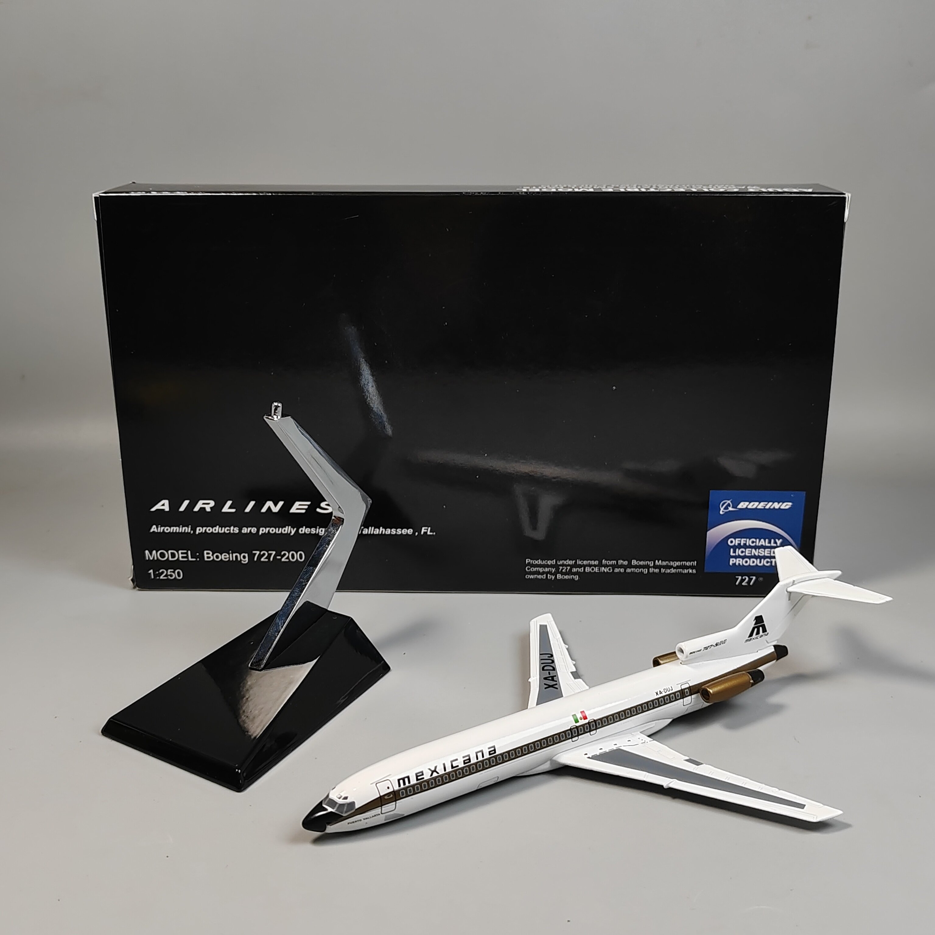 AirMini1:250波音B727-200客机合金模型仿真飞机民航礼物微缩摆件,淘宝优惠券,粉丝福利购,淘宝优惠卷