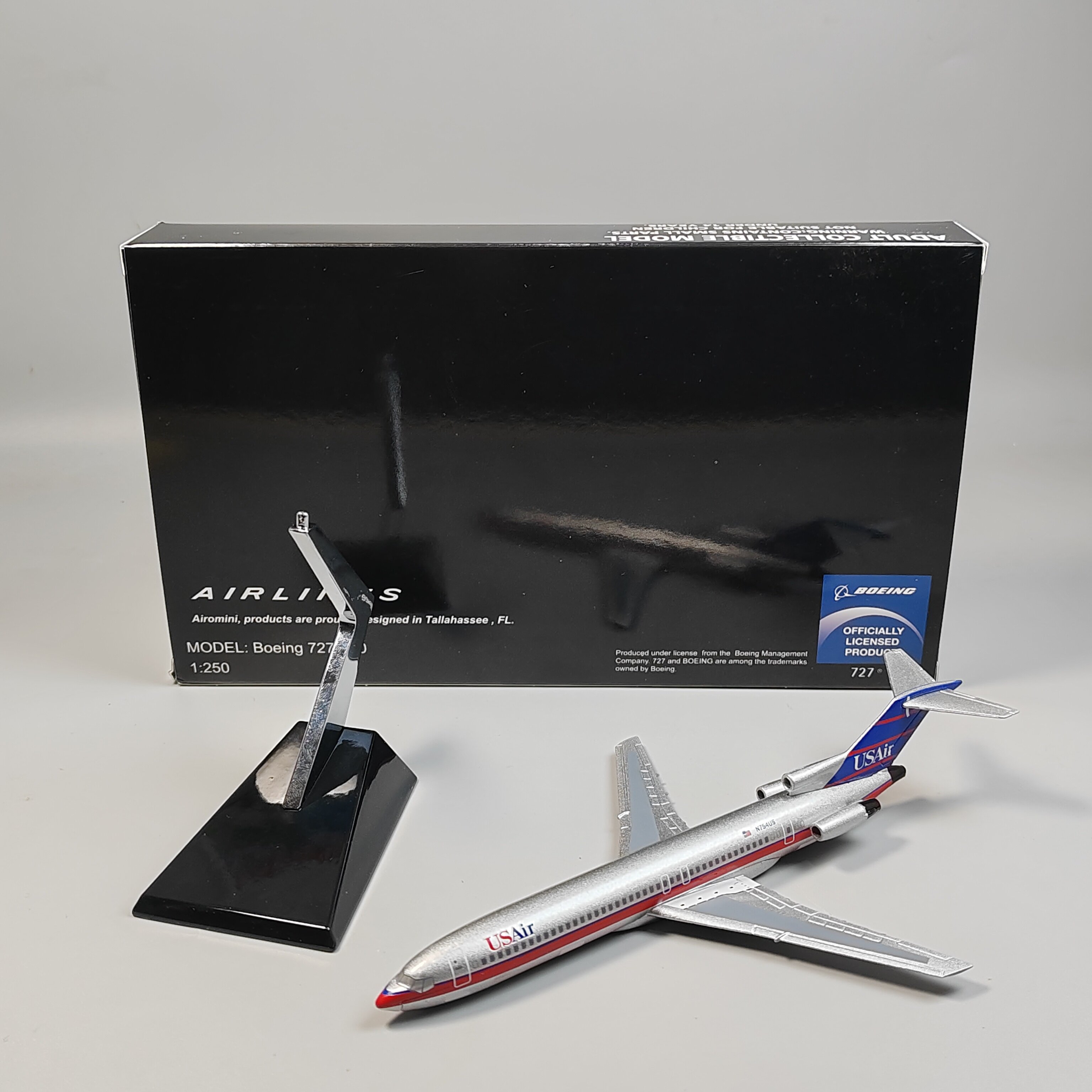 AirMini1:250波音B727-200客机合金模型仿真飞机民航礼物微缩摆件,淘宝优惠券,粉丝福利购,淘宝优惠卷