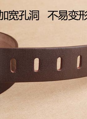 男士头层牛皮扁针扣皮带皮带