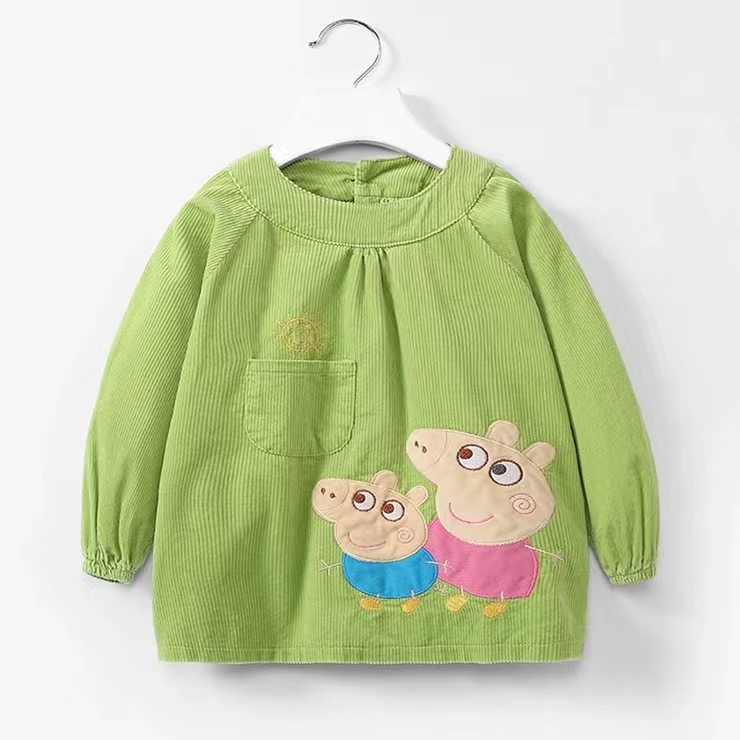 Children's pure cotton corduroy blouse autumn and winter painting clothes