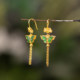 Jade Butterfly Earrings S925 Silver Inlaid