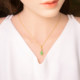 Natural Burmese Jadeite Pendant 18K Gold Set