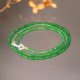 Natural jade bead necklace A is full of green ice species
