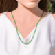 Natural jade bead necklace A is full of green ice species
