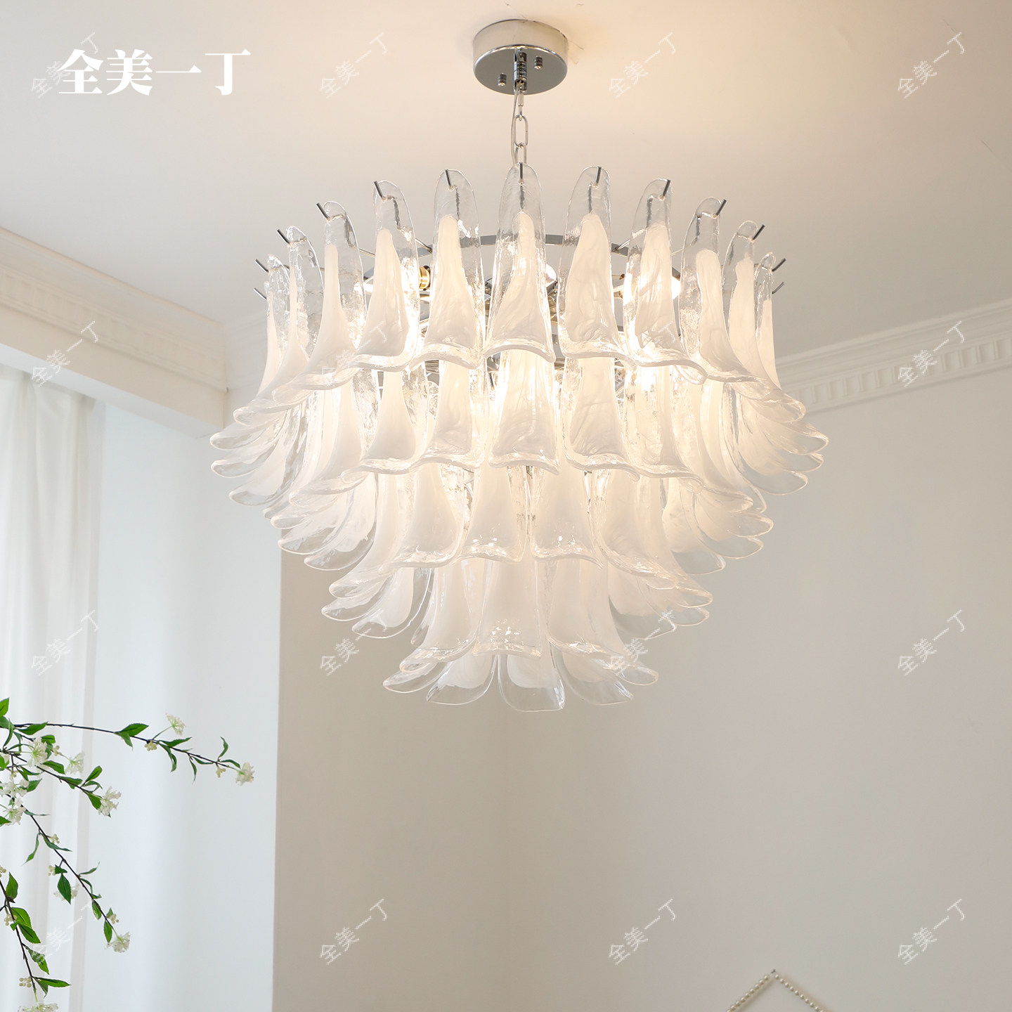 全美一丁 手工玻璃灯美式复古vintage卧室客厅轻奢法式餐厅吊灯,淘宝优惠券,粉丝福利购,淘宝优惠卷