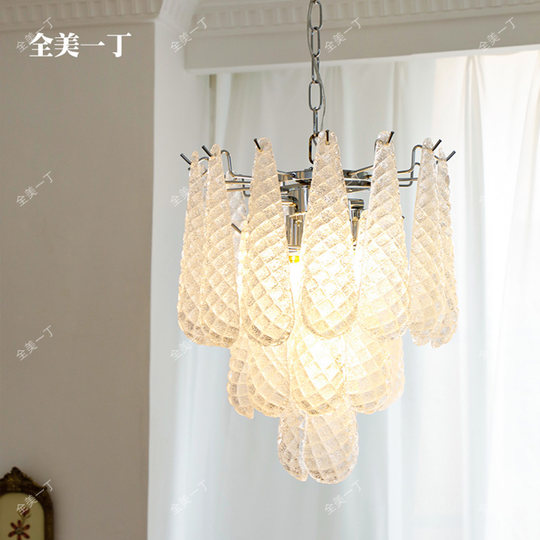 全美一丁 别墅复式楼梯轻奢水晶玻璃吊灯美式复古客厅餐厅卧室灯