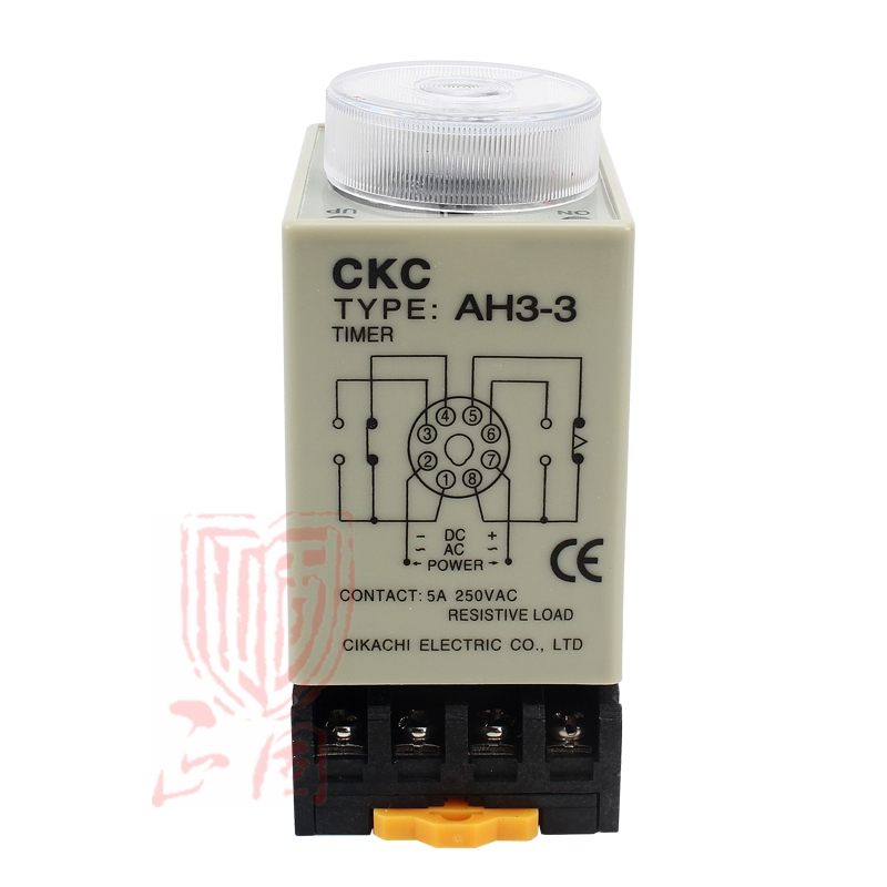 台湾松菱CKC时间继电器AH3-3 2 通电延时瞬动定时器AC220/DC24V