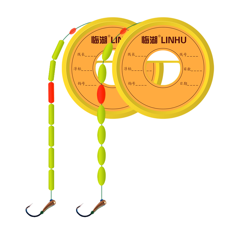 临湖纯手工绑制七星漂荧光色成品线组海夕朝天钩高灵敏度传统钓组 - 图3