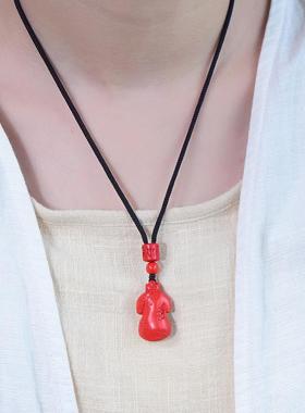 红朱砂旗袍钥匙扣挂件