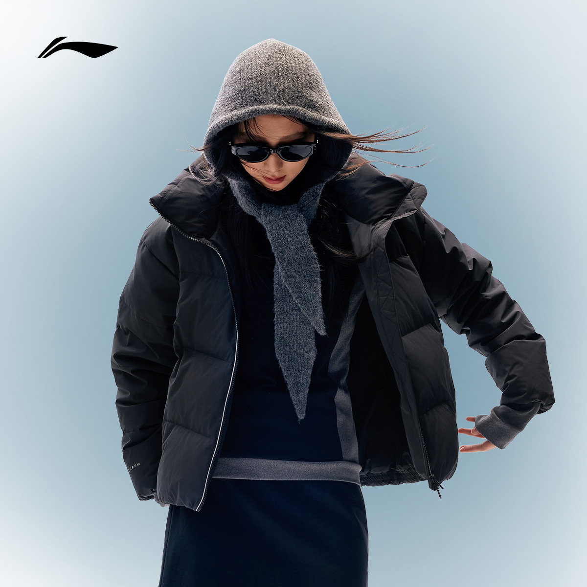 李宁火锅羽绒服丨冬季新款鸭绒短款渐变色百搭保暖女款立领厚外套,淘宝优惠券,粉丝福利购,淘宝优惠卷