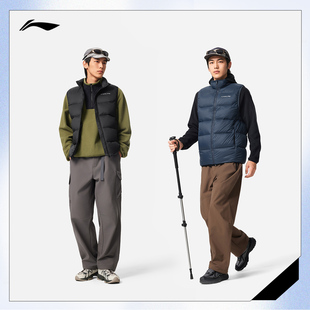 李宁男士立领羽绒马甲