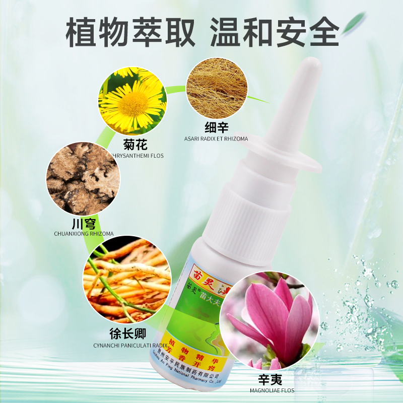 苗灵鼻爽濞漺喷剂昱顺喷雾剂护理痒抑菌打嚏通气苗族金方苗大夫贴 - 图1