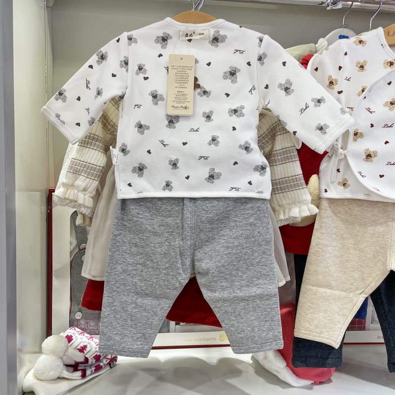 拉比专柜同款秋冬婴儿保暖内衣套装加绒新生儿衣服婴儿斜衿和尚服,淘宝优惠券,粉丝福利购,淘宝优惠卷